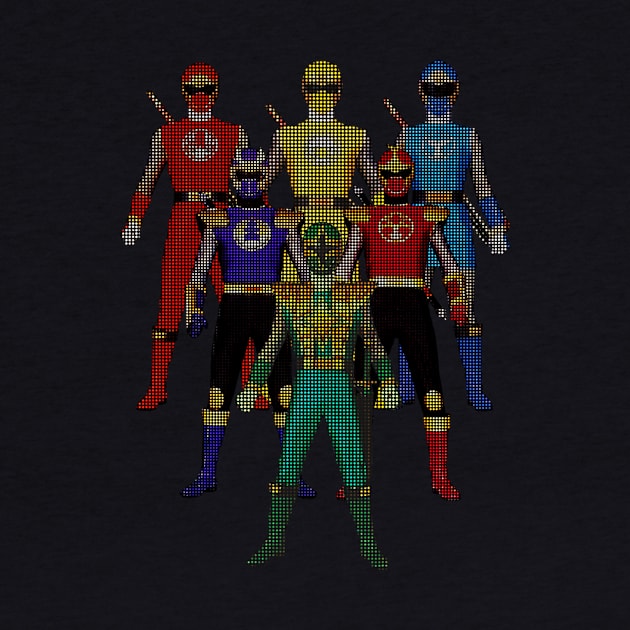 NINJA STORM RED, YELLOW, BLUE, NAVY, CRIMSON & GREEN POWER RANGERS NINJA STORM by TSOL Games